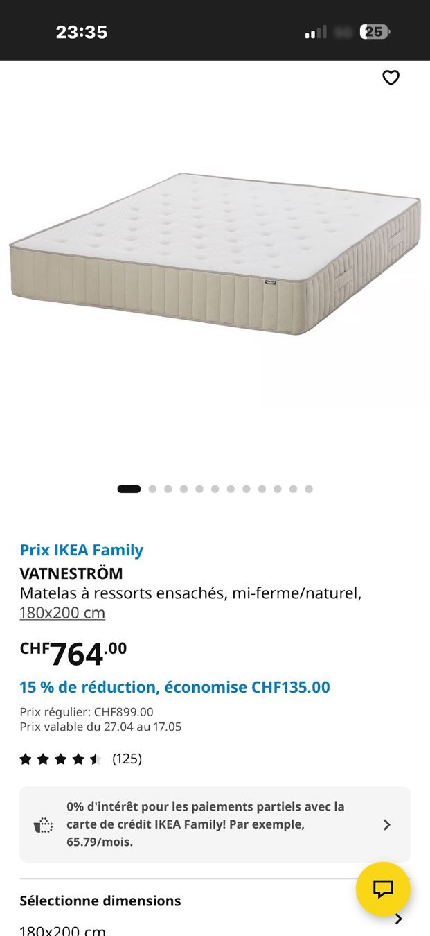 Ikea Letti: Lit boxspring – Usato da Renens VD venduto da sid_w76q 1