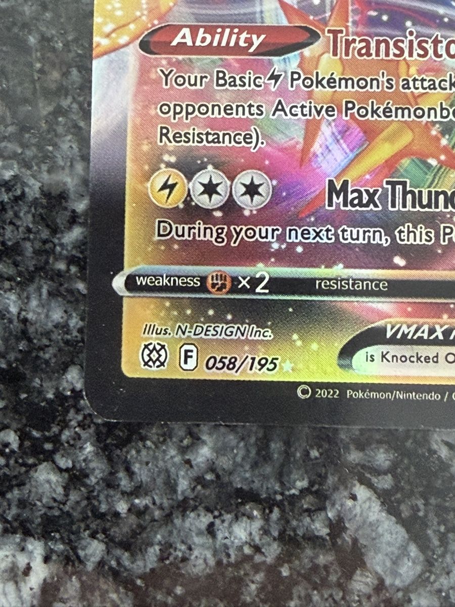 Pokémon Carte collezionabili: Pokémon Zeraora VMAX 058/195 – Usato da Liestal venduto da arl_6tv7 1