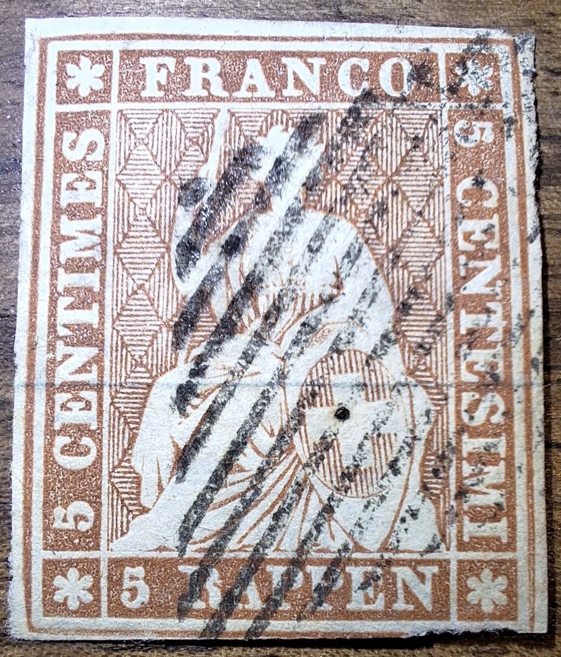 Alle Briefmarken: Strubel 22A3 Kat. 200.- – Gebraucht aus Balgach von SIMEON27