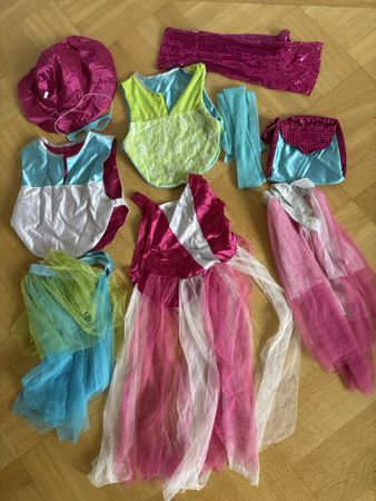 Fasnacht: Schönes Kostüm-Set für Mädchen, Grösse 116/122