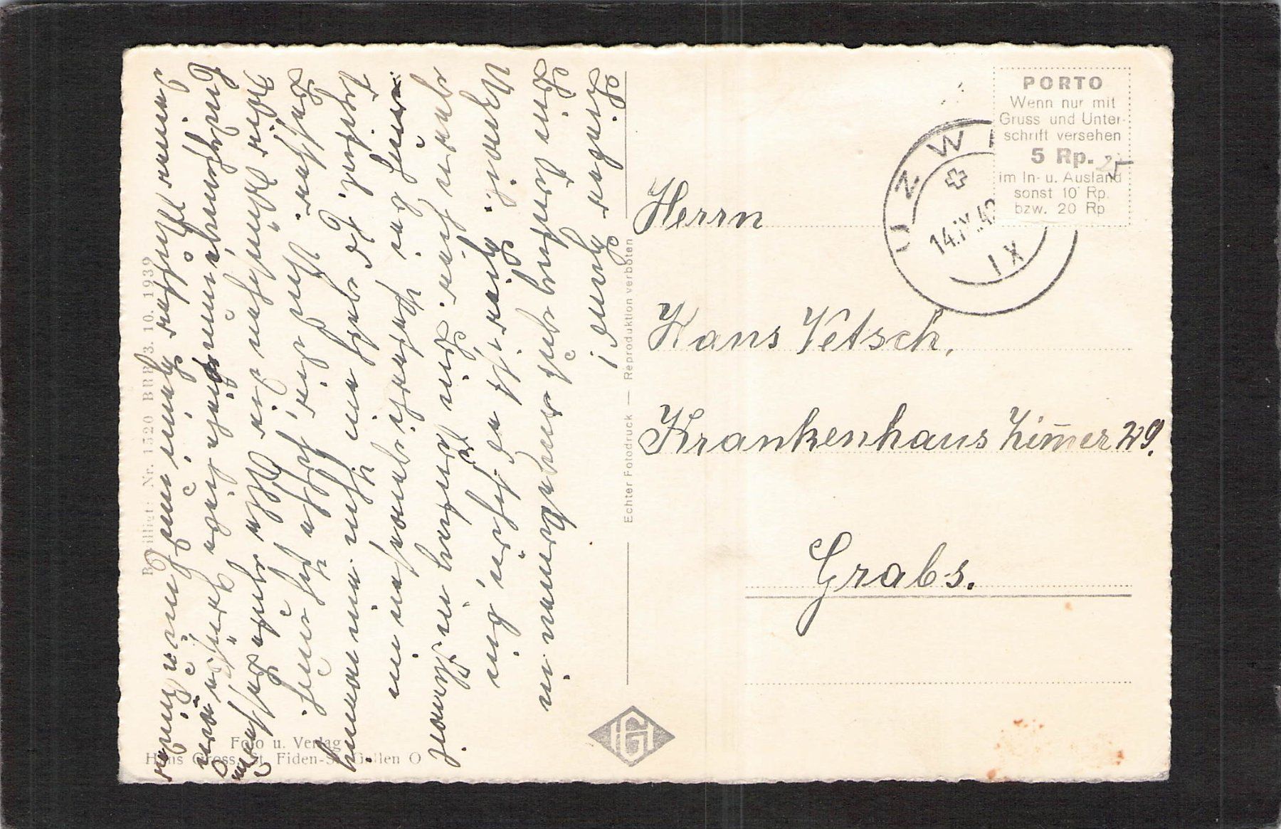 Ansichtskarten: Uzwil SG , gel. 1942 – Gebraucht aus Reichenburg von Pipo-67 1