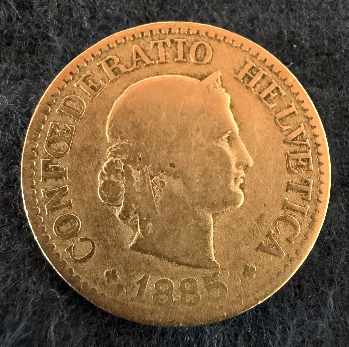 Tutti le monete: 10 centimes Suisse de 1885 – Usato da Châtillon JU venduto da swisshashashin