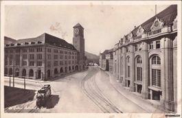 St. Gallen 1932 altes Tram Bahnhof Post