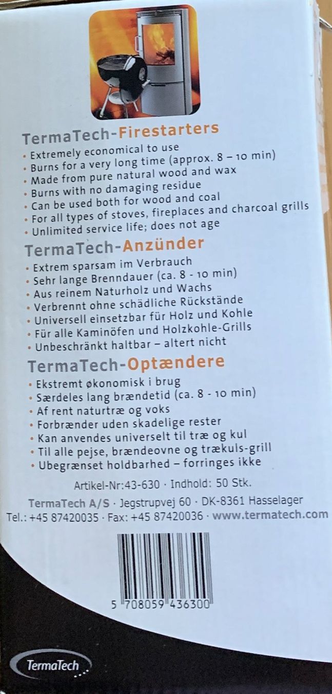 Accendini: ANZÜNDER - FEUERANZÜNDER - FIRESTARTER TermaTech – Nuovo e nell'imballaggio originale da Birsfelden venduto da Emporio82 3