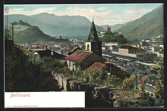 Cartoline postali: AK Bellinzona, Blick zum Ort – Usato da Berlin venduto da bartko-reher