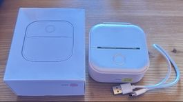 Phomemo Mini Drucker T02 weiss pink guter Zustand