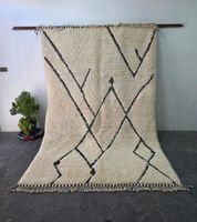 Tapis berbère authentique, laine naturelle, fait main, neuf