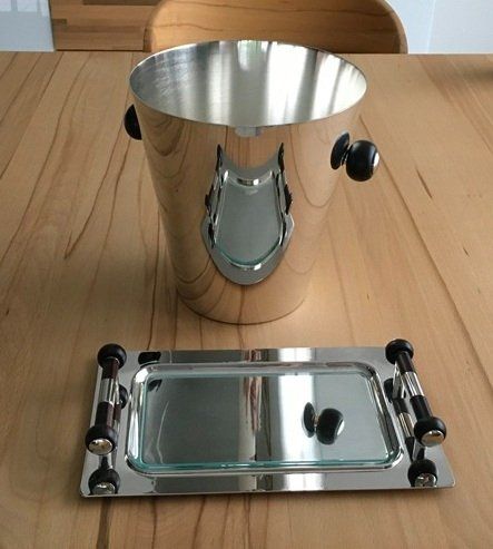 Altro: Edle Set: Champagner,- Weinkühler/ kanape-Plate versilbert – Usato da Mellingen venduto da RigaOper