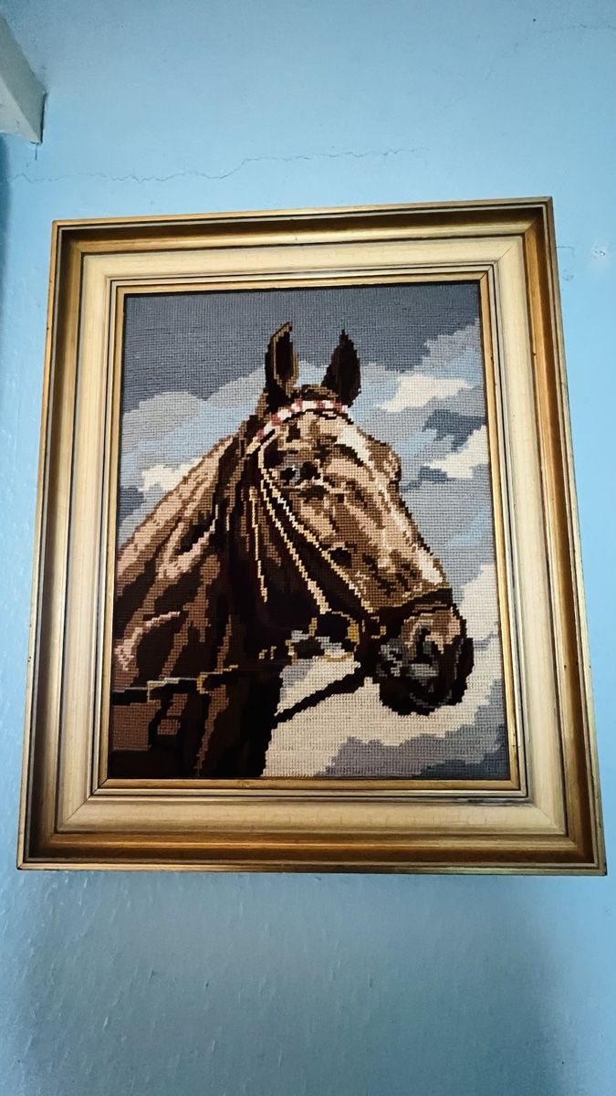 Foto & Immagini: Bild Pferd Gobelin Handarbeit – Usato da Röschenz venduto da tan_xlt9