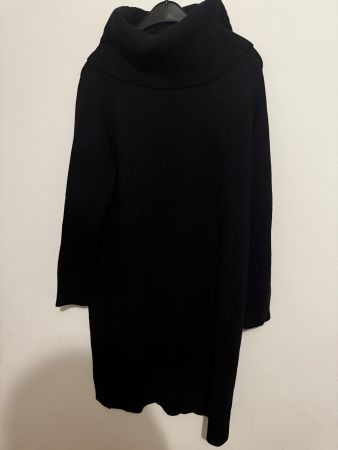 70% SALE Damen Rollkragen Kleid schwarz Gr.40/42 M Madeleine