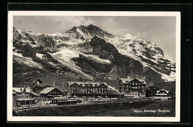 Ansichtskarten: Kleine Scheidegg, Panorama mit Jungfraub – Gebraucht aus Berlin von bartko-reher