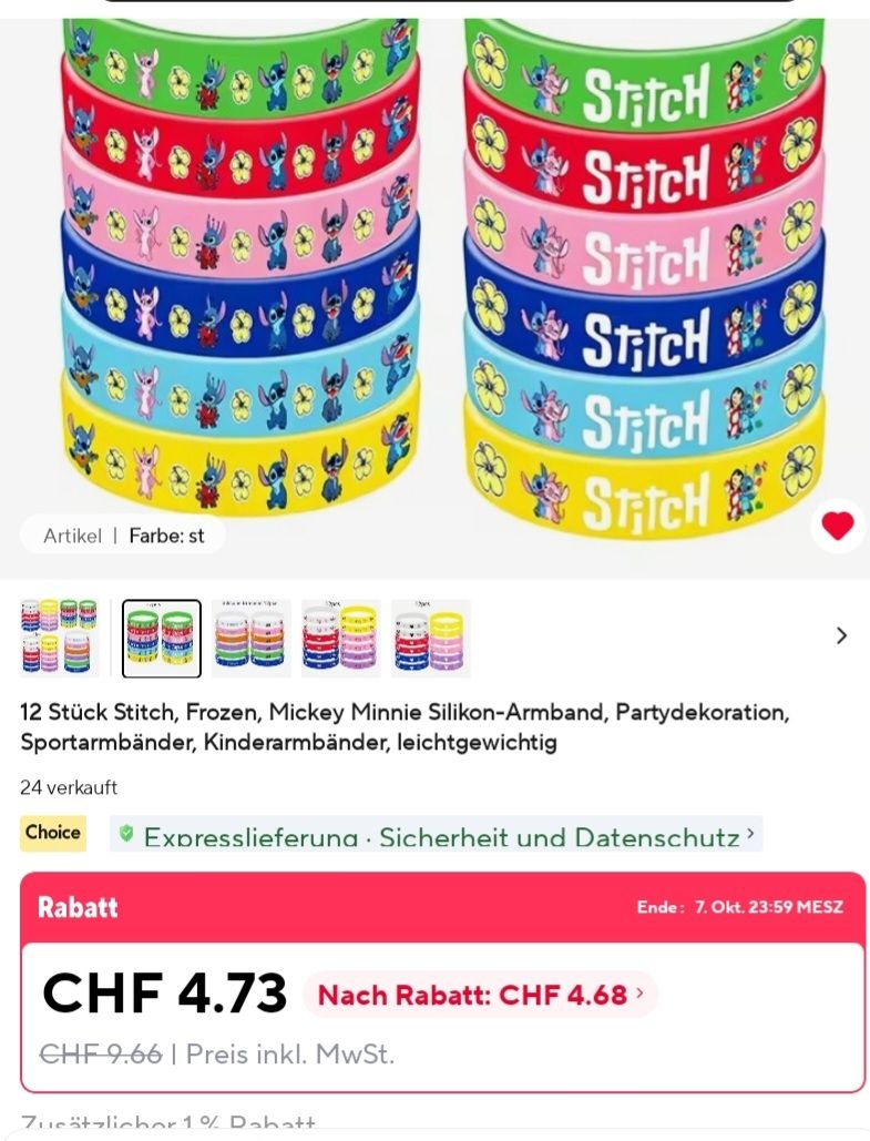 Bracciali & Braccialetti: Silikonarmbänder NEU 10 Stk. – Nuovo e nell'imballaggio originale da St.Gallen venduto da Kristal54 3