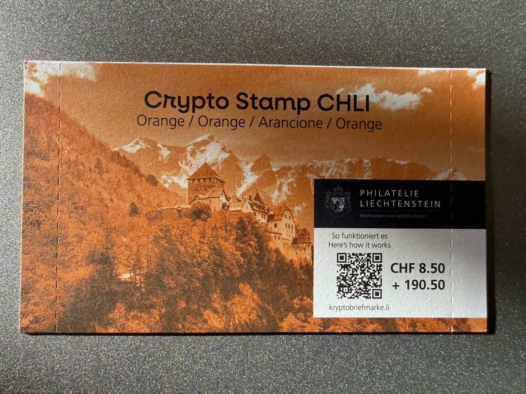 Tutti i francobolli: Liechtenstein Krypto "Chli" orange ID4, ungeöffnet – Nuovo e nell'imballaggio originale da Lungern venduto da Jopae