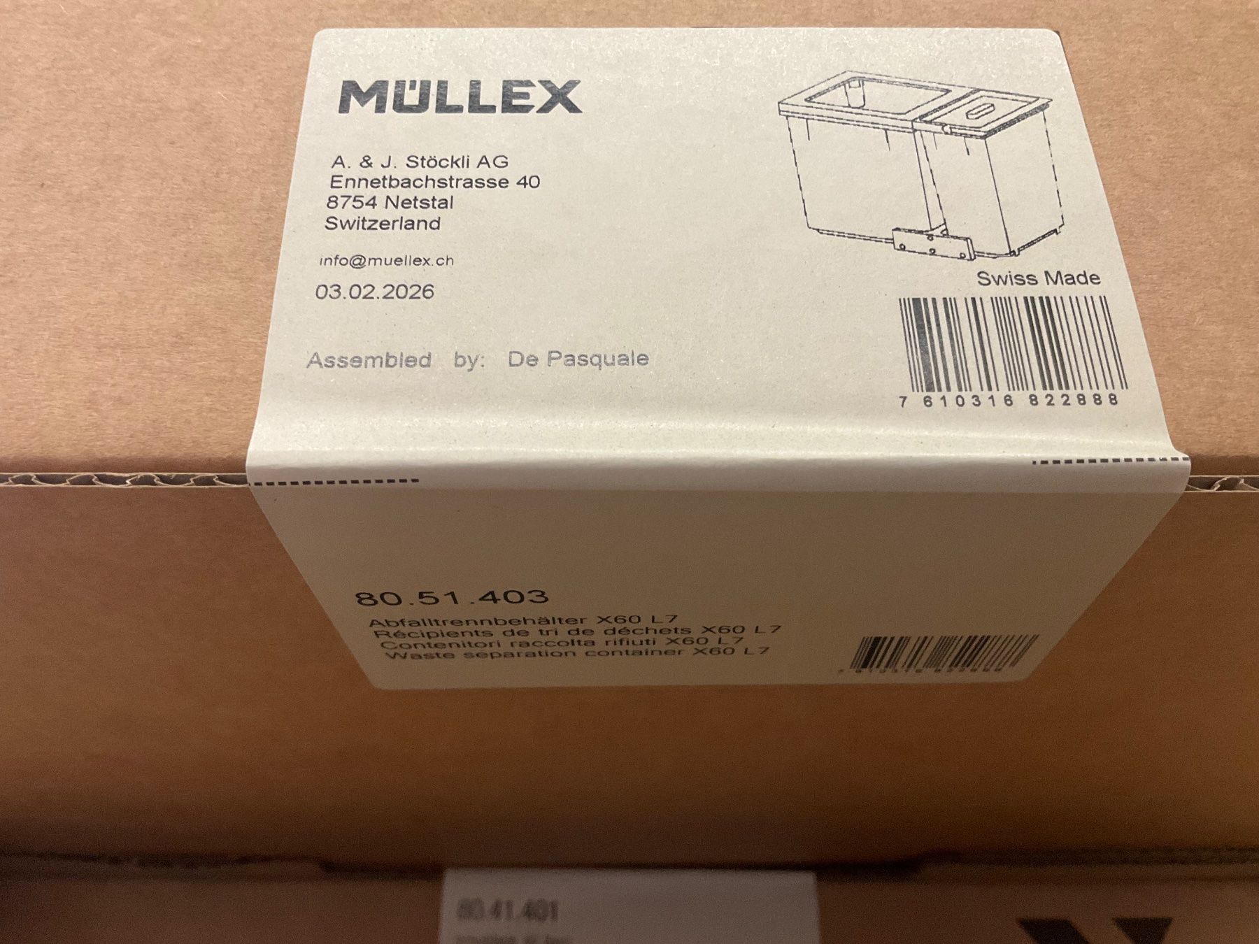 Müllex Poubelles: 080 Müllex Abfallsystem X60 L7 Basic Pro – Neuf (Voir description) à Derendingen par Meisterstuecke 4