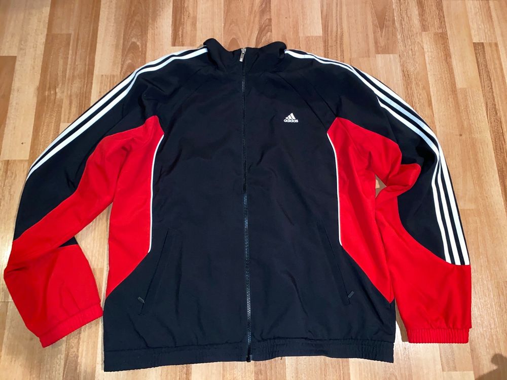 Adidas jacke store schwarz rot