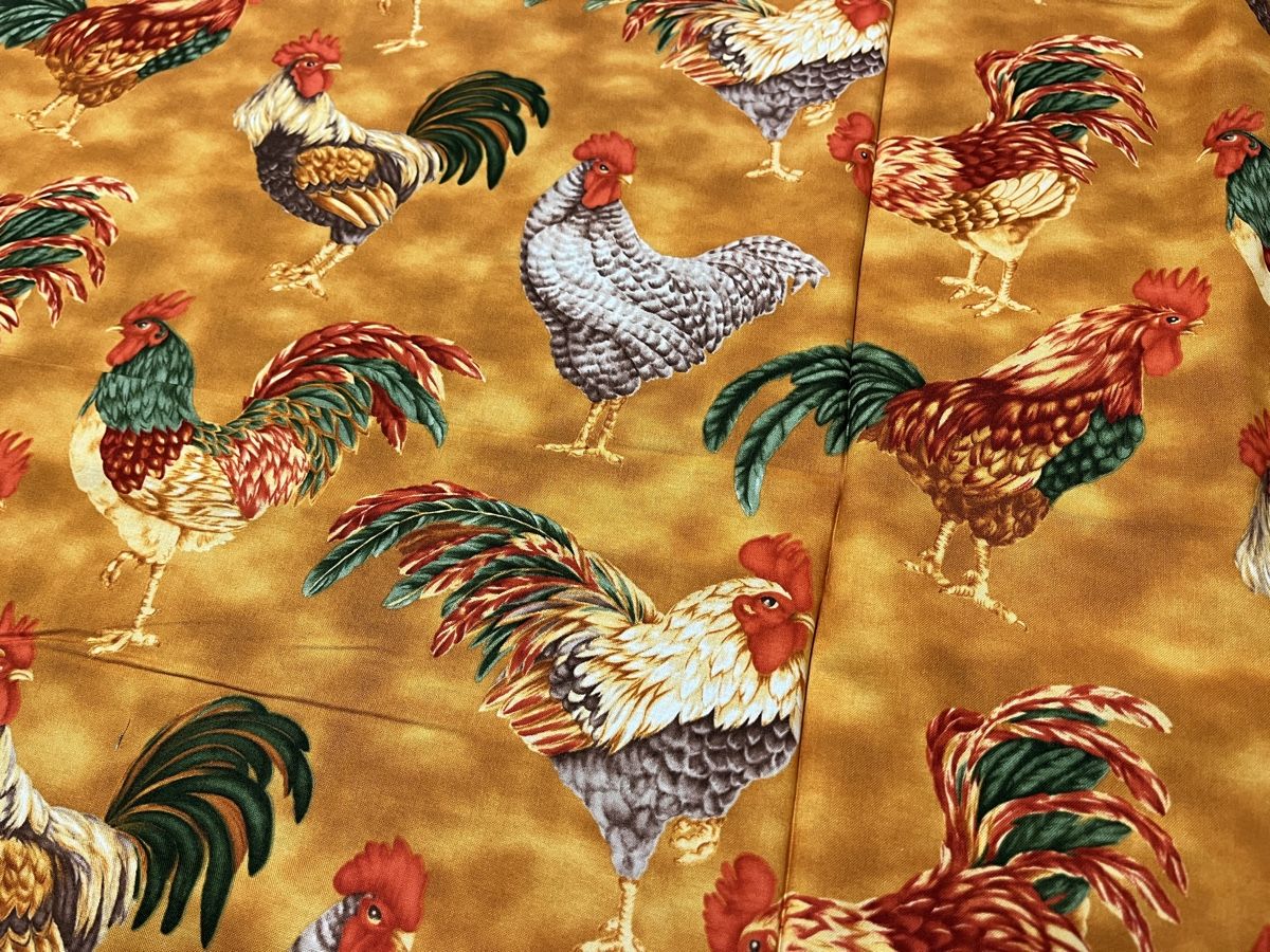 Tissus: Patchworkstoff grosse bunte Hühner – Neuf (Voir description) à Seuzach par KreativmitStoff
