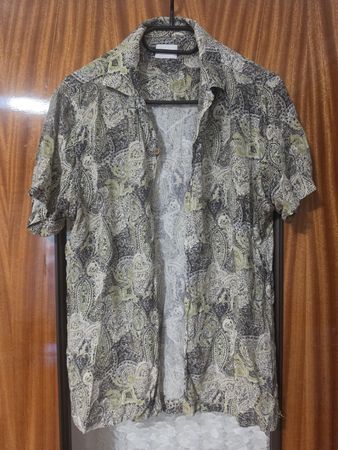 Chemise manche courte motif cachemire