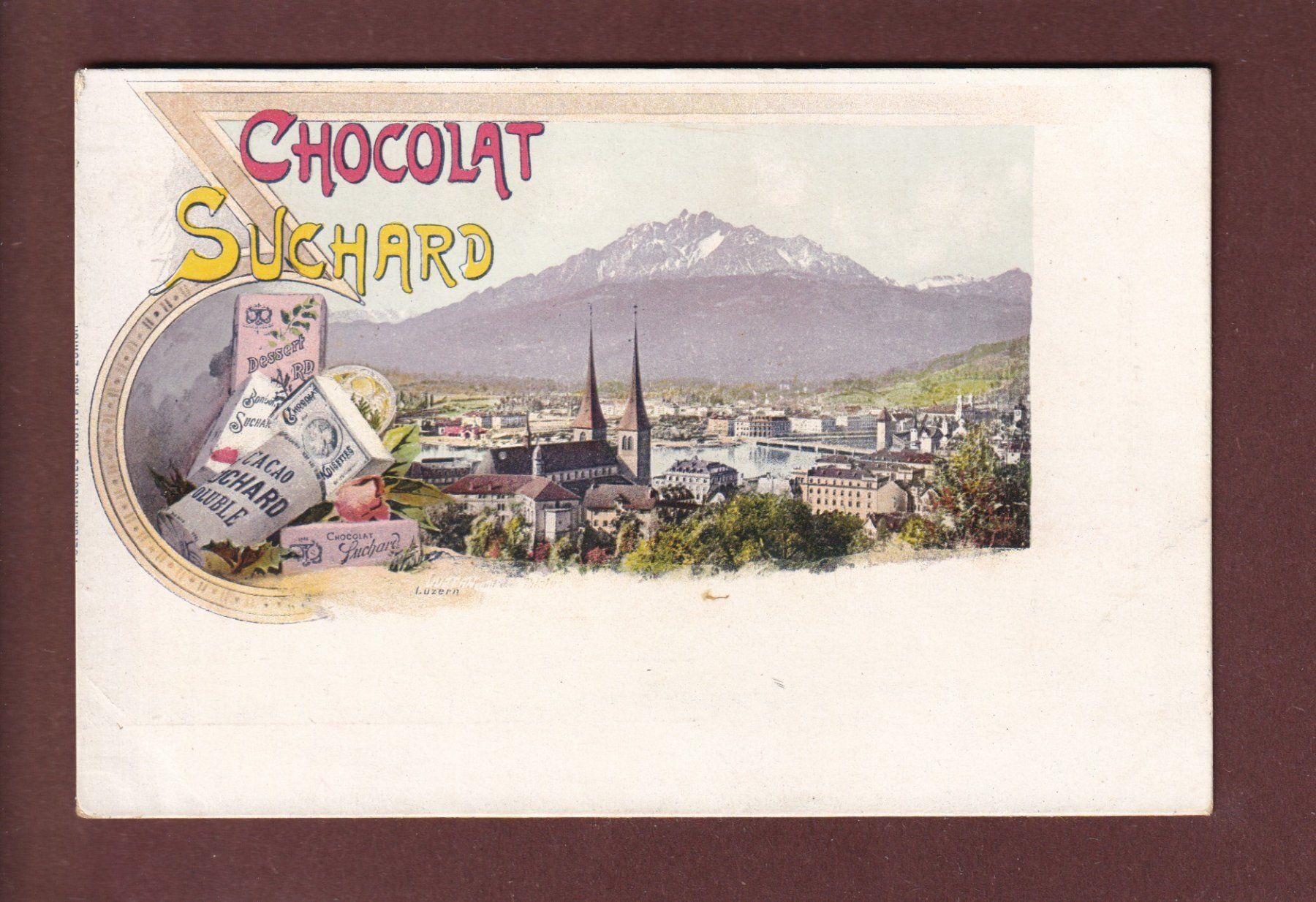 Cartoline postali: LUZERN - Chocolat Suchard – Usato da Pully venduto da nicecards