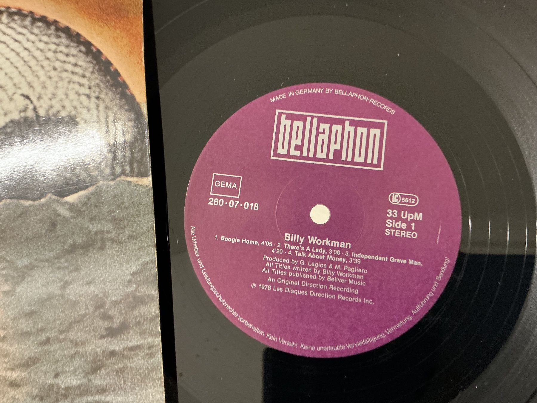 Dischi in vinile: Billy Workman LP – Usato da Winterthur venduto da Tumko-Vinyl 1