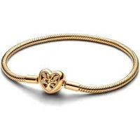 Pandora Gold Moments Bracelet Fermoir Cœur 19 cm + garantie
