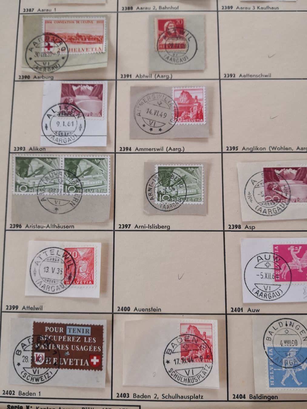 Alle Briefmarken: Ortsstempel Kt. Aargau  – Gebraucht aus Berikon von Truk56 4