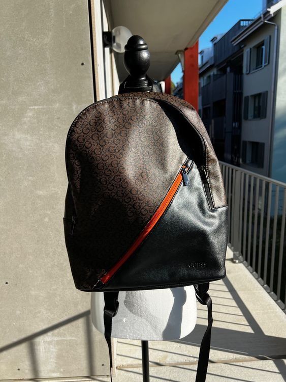 Guess Zaini: Guess Rucksack, schwarz-braun – Difettoso da Riehen venduto da ann_76jw 8
