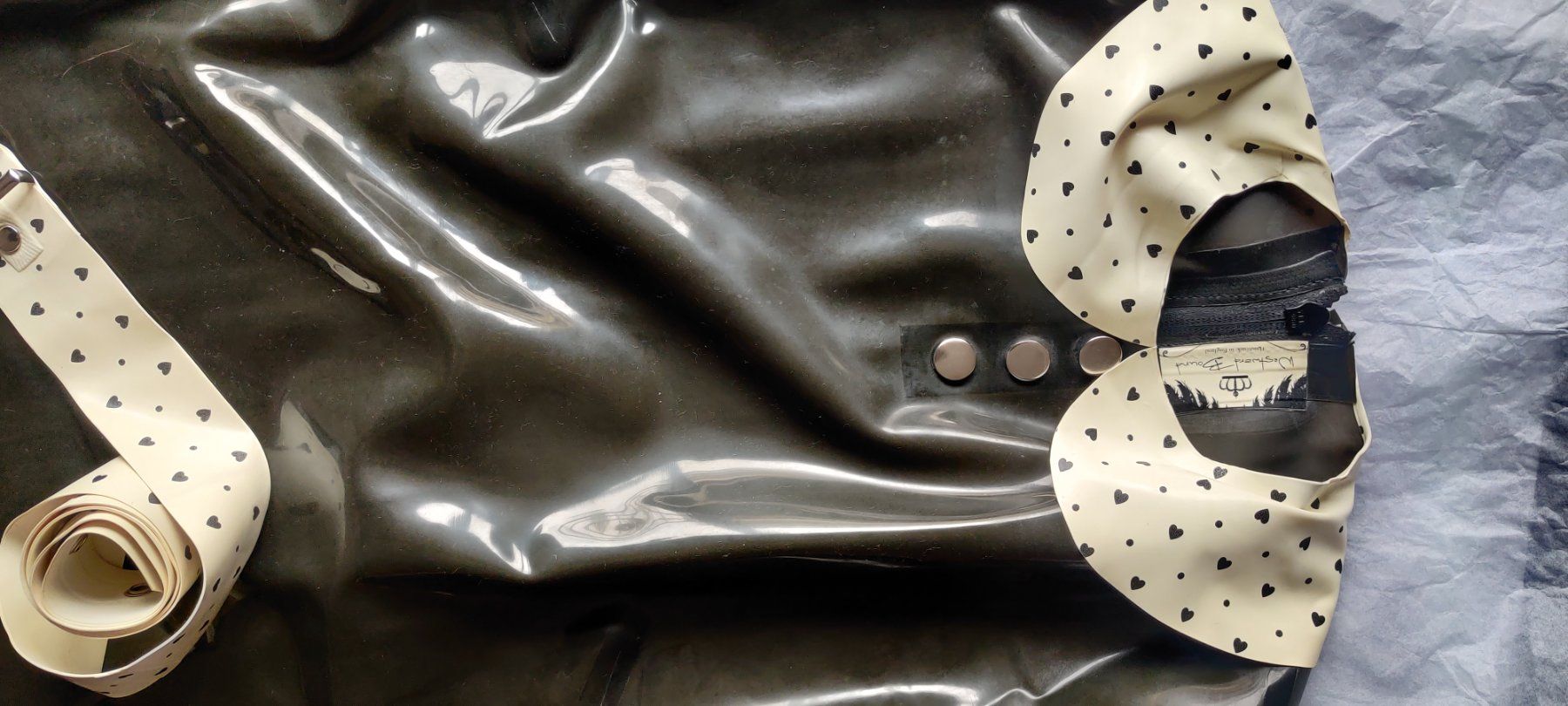 Vestiti: WestwardBound "Supercilious" Latex Kleid trans. black UK12/M – Usato da Lausanne venduto da Cykla 1