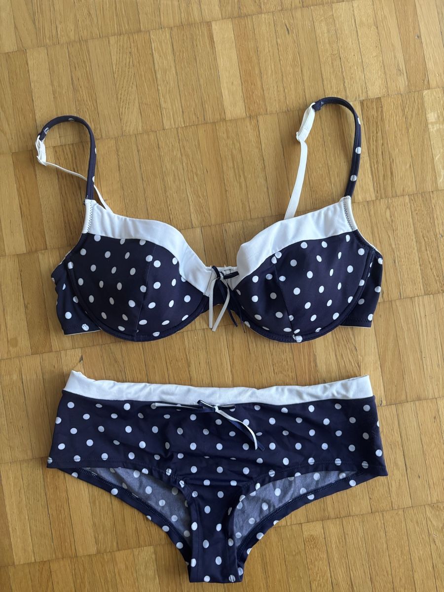 Badekleider & Bikinis: Gepunkteter Bikini im Retro-Look - Gr. 85C & 38/40 – Neu (gemäss Beschreibung) aus Zürich von enjoyxvintage 2