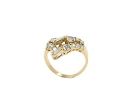 Vintage BUCHERER Diamant Ring 0.9ct 18K Gelbgold *S4257