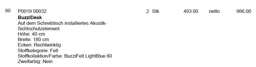 Paraventi: BuzziDesk Akustik-Sichtschutz, hellblau, 180x40cm, Top! – Usato da Härkingen venduto da vxnessacx 1