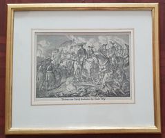 Litho von Martin Disteli - Bodmer von Zürich bombardiert Wyl
