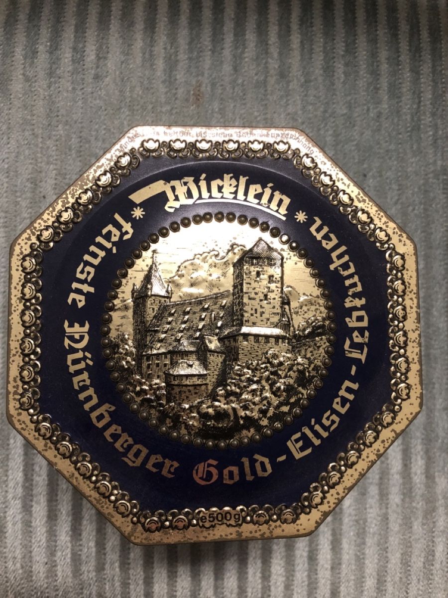 Dosen: Antike Blechdose Gold Elisen Lebkuchen – Gebraucht aus Zürich von sab_d82w