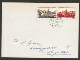 1943 : Pro Patria Ausgaben auf FDC Langenthal, KP 375.--