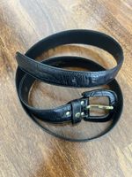 Étienne Aigner Schwarzer Ledergürtel Gr. 85/34 Vintage