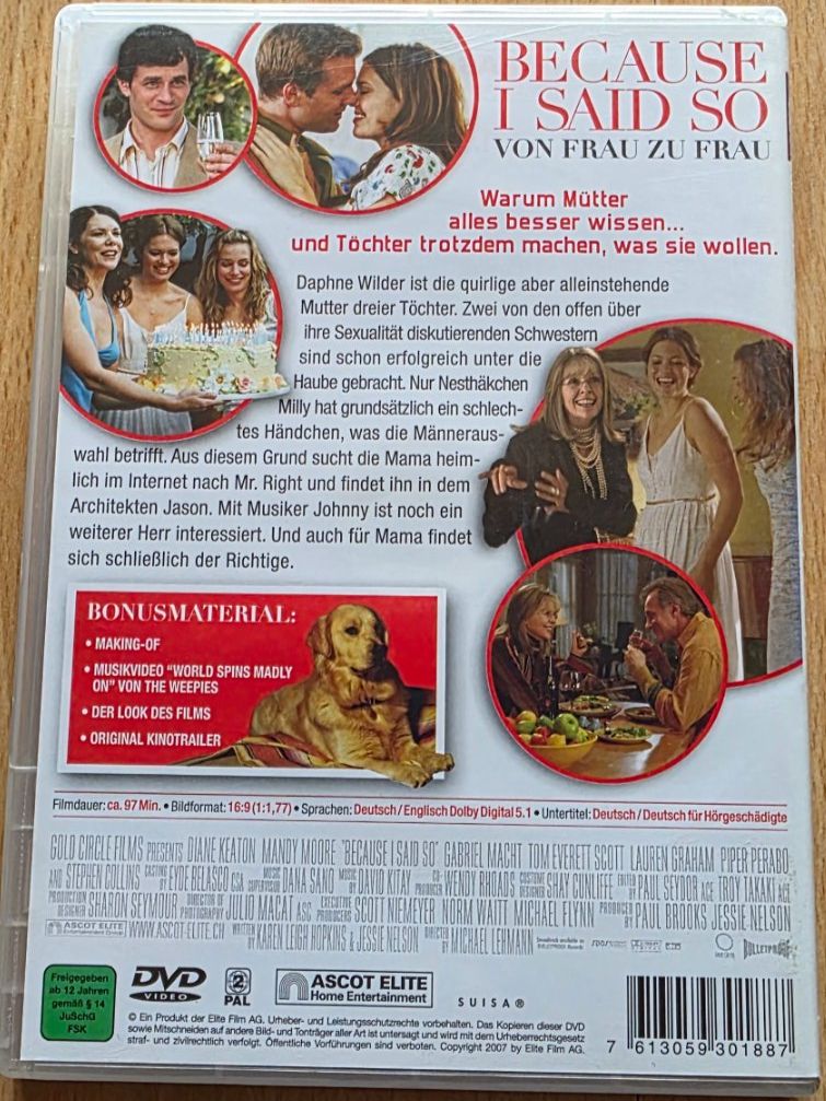 Alle DVDs: Because I Said So – Gebraucht aus Niederbipp von Tamara15101995 1