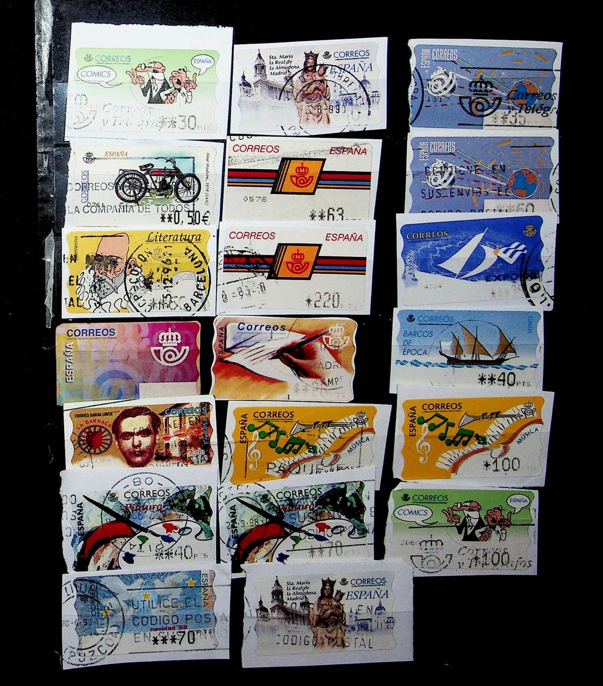 Tutti i francobolli: ESPAGNE  TIMBRES AUTOMATES OBLITÉRÉS /U959 – Usato da Estavayer-le-Lac venduto da Zut