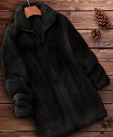 MUST HAVE - stilvolle und edle Kuscheljacke, schwarz, L/XL