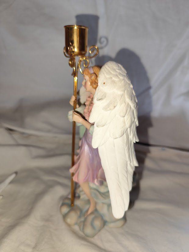 Figuren: Elfe Fee Fantasyfigur mit Kerzenhalter Engel – Gebraucht aus Reinach BL von Spider63 2