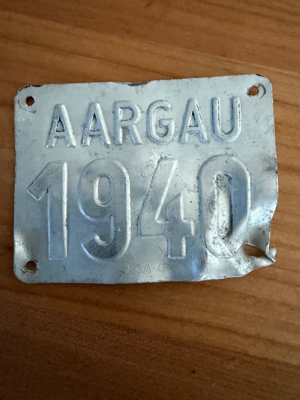 Insegne: Nummernschild Aargau 1940 Vintage Retro Oldtimer CHF – Usato da Hendschiken venduto da mst_1979 2