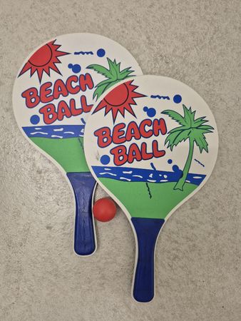 Strand Tennisschlaeger Set mit Ball NEU