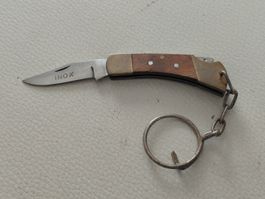 Taschenmesser Inox Schlüsselanhänger Holz Messing gebraucht