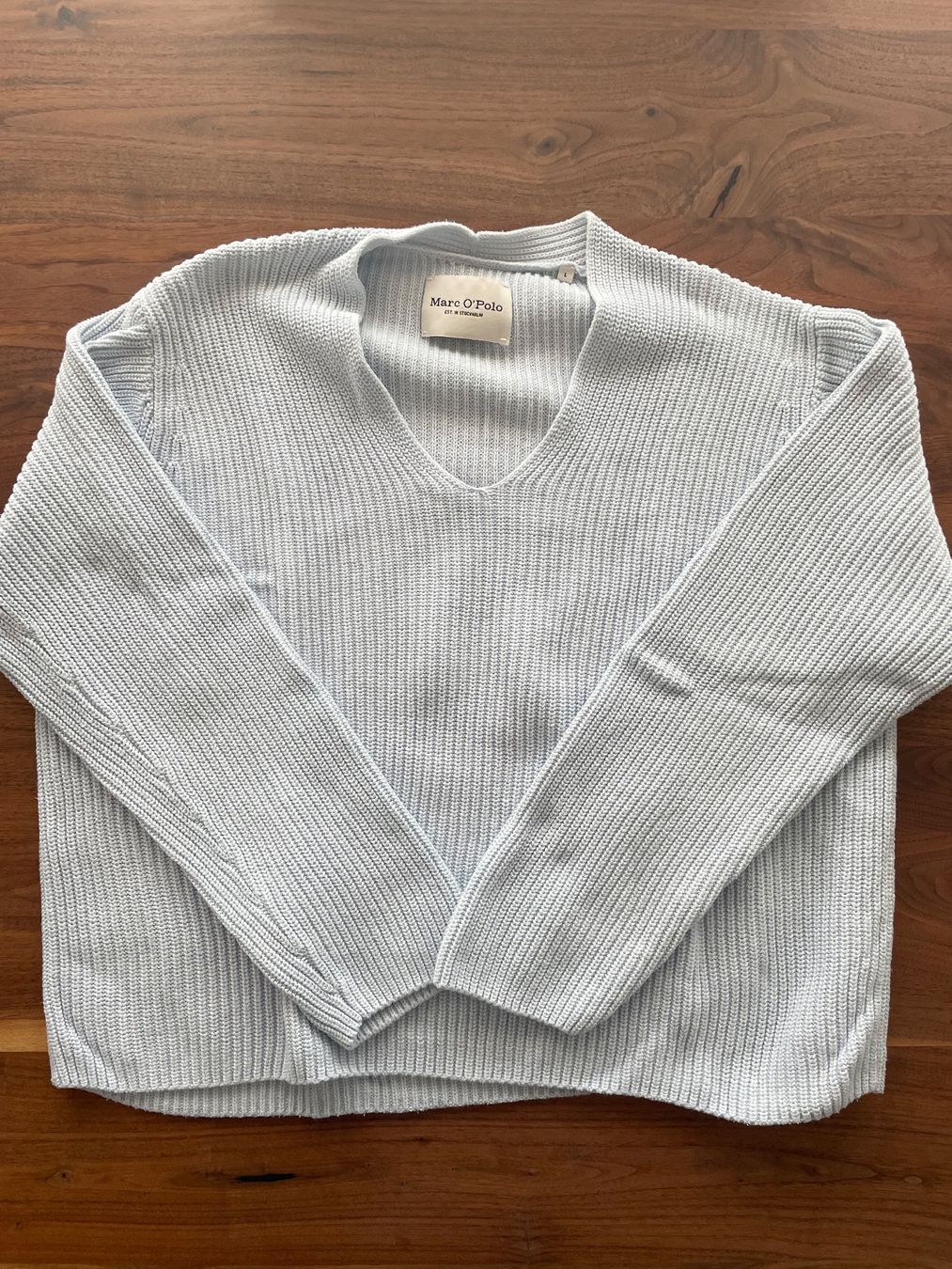 Pullover & Sweatshirts: Marc O'Polo Damenpullover Gr. L hellblau Baumwolle Rippst... – Neu (gemäss Beschreibung) aus Unteriberg von fae_2gz2