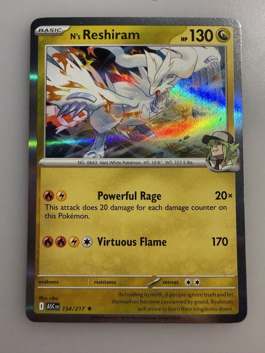 Pokémon Sammelbilder & Trading cards: N's Reshiram (ASC154) – Neu (gemäss Beschreibung) aus Vevey von Matx
