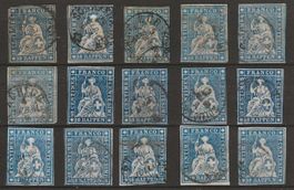 15 x Strubel Nr. 23G auf Steckkarte