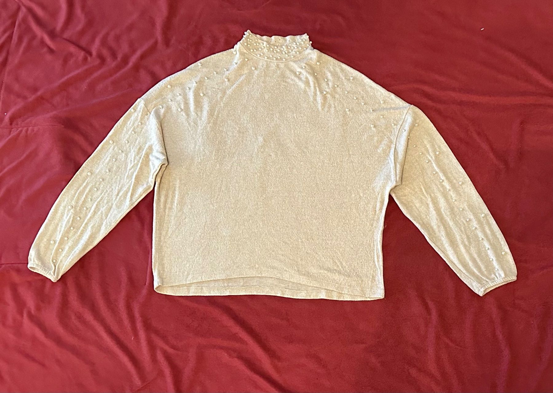 H&M Maglioni & Felpe: Pullover beige mit Perlen, Gr L, sehr gut erhalten – Usato da Emmenbrücke venduto da little.treasures 1