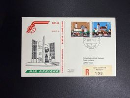 Air Afrique Erstflugbrief Genf-Lomé 1979
