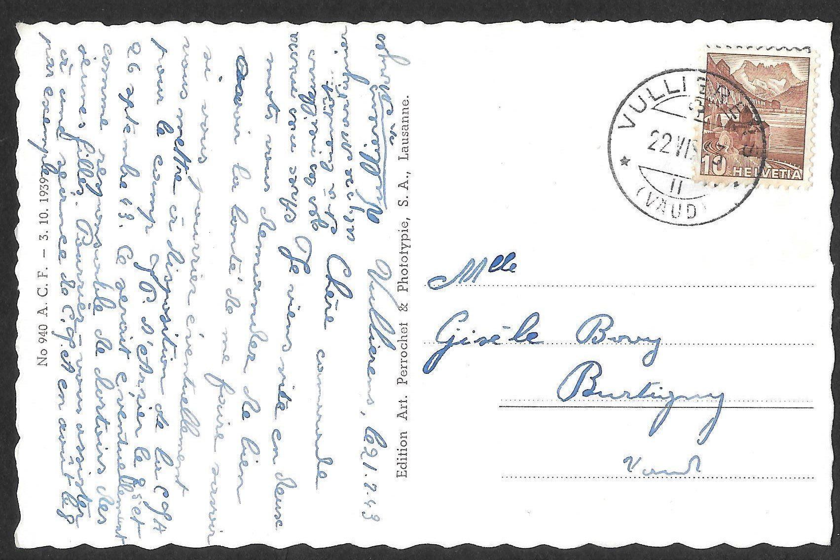 Cartoline postali: Vullierens L'église – Usato da Olten venduto da clotaldi 1