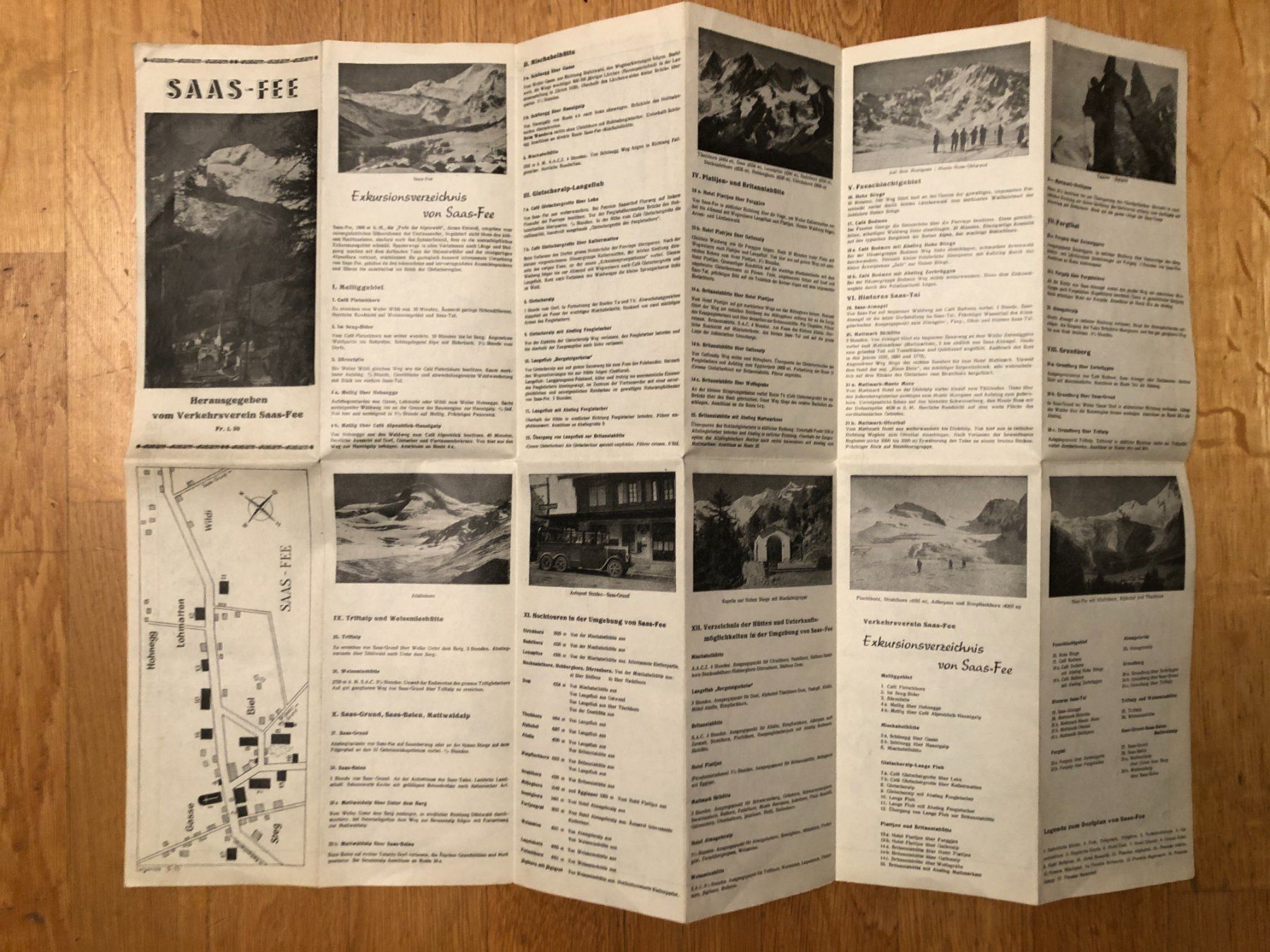 Cartine & Atlanti: Saas Fee. Exkursionen. Skitouren. 1946 – Usato da Zürich venduto da allp 2