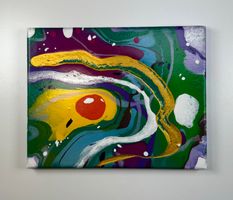 Acryl-Flüssigmalerei, rechteckig
