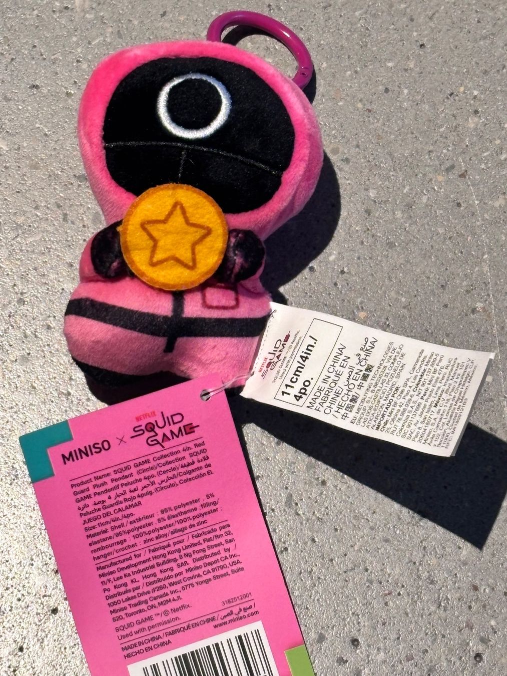 Portachiavi: Miniso Squid Game Anhänger rot neu – Nuovo e nell'imballaggio originale da Zürich venduto da engebrunau